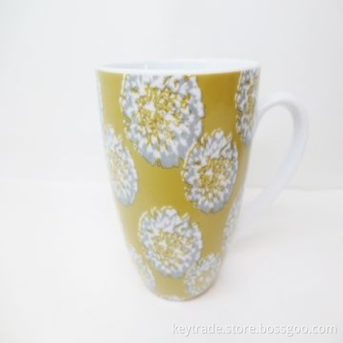 Fine Porcelain A92-W Mug with Decal, Safe to Use, FDA, LFGB Marks